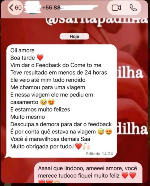 Depoimento de cliente 1: Pedido de casamento