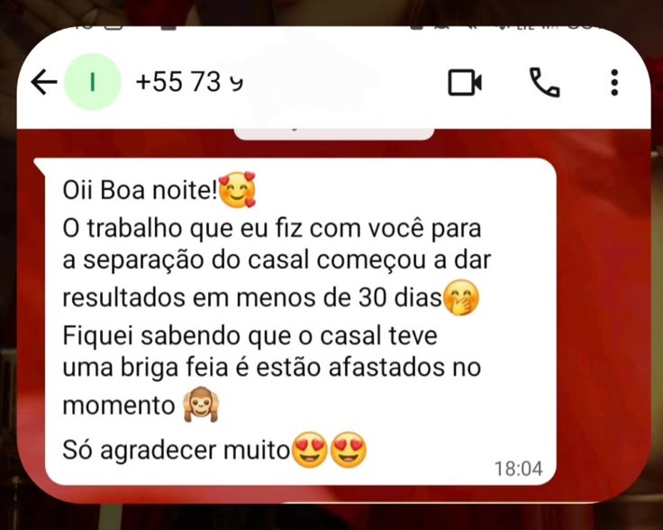 Depoimento de cliente 20: Afastamento de casal