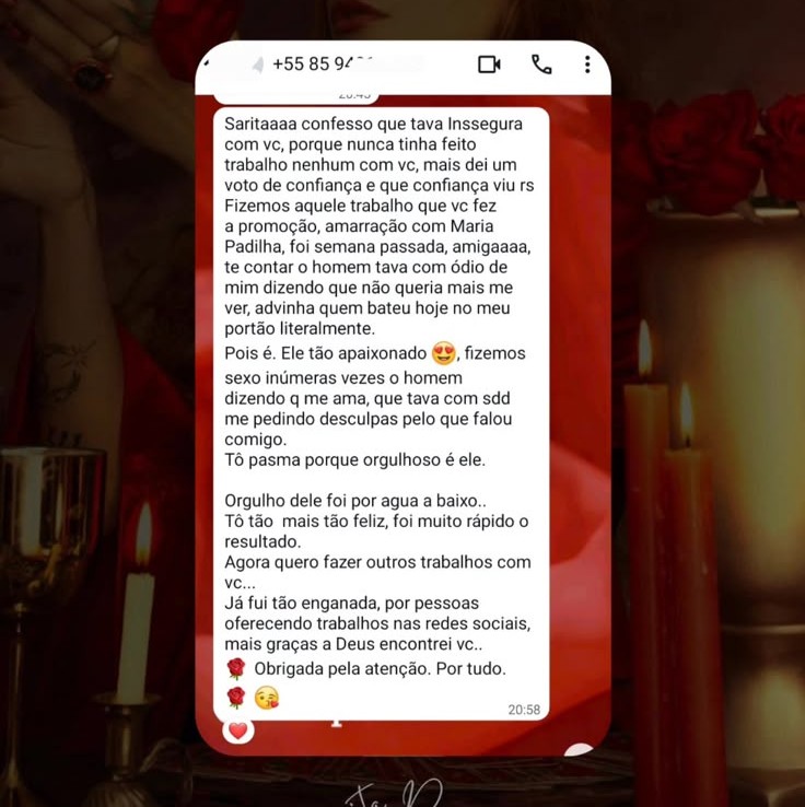Depoimento de cliente 31: Reaproximação amorosa