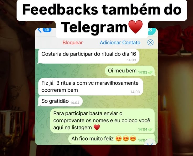 Depoimento de cliente 35: Feedback pelo Telegram