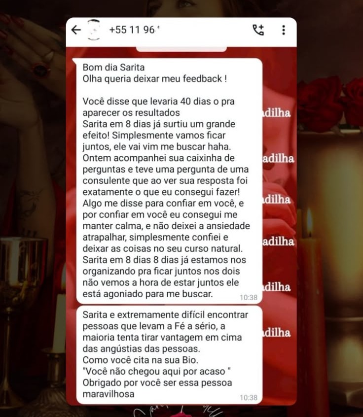 Depoimento de cliente 36: Reconciliação amorosa