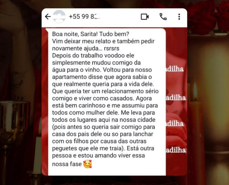 Depoimento de cliente 39: Relacionamento assumido