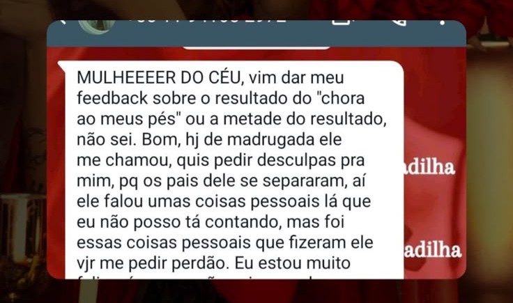 Depoimento de cliente 41: Pedido de desculpas